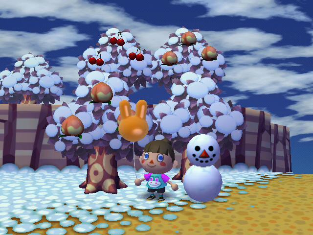 perfect snowman & bunny balloon