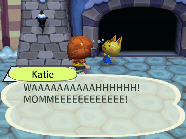 Katie crying for her Mom.