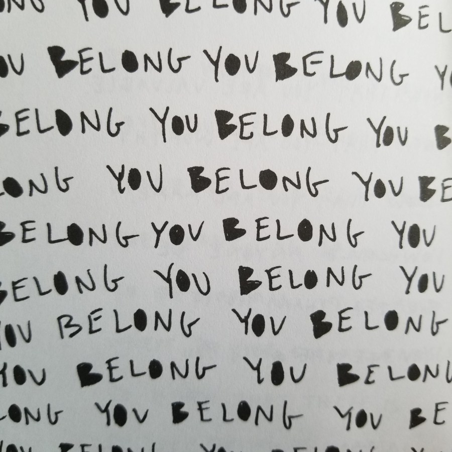 "You Belong" repeating text